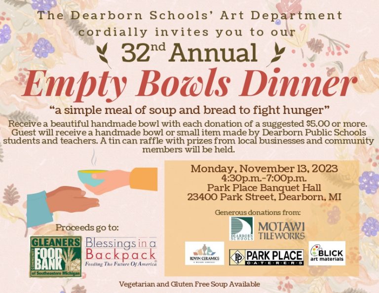 Empty Bowls 2023 fundraiser